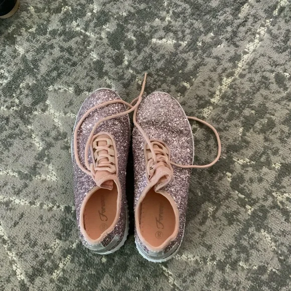 Forever Pink Glitter Sneakers - Picture 2 of 3